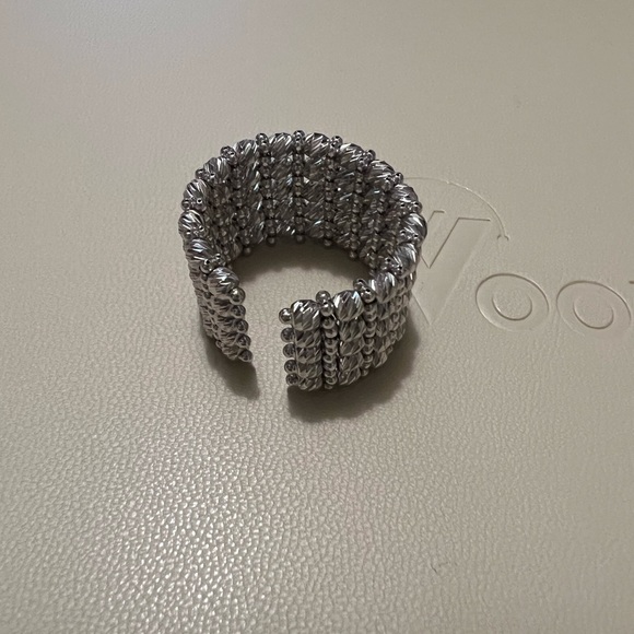 18k white gold ring, dorica style, nice and sparkly, - Picture 6 of 6